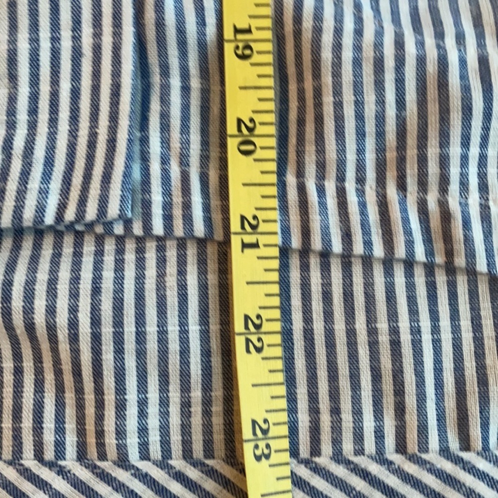 Sigrid Olsen Blue White Pinstripe Hooded Hi/Low Hem Size S - Picture 11 of 11